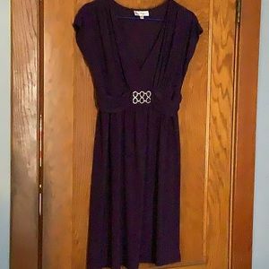 Olivia Matthews purple cap sleeve party dress